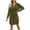 Army Green, variant on Women Knitted Cable Sweater Dress Casual Warm Long Sleeve Split Mini Party Dress for Fall Beach Club Streetwear