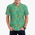 thumbnail image 2 of Balery Funny Animals in Jungle Printed Men’s Short Sleeve Polo Shirt, Midweight Men's Shirt,Golf Polo shirts -Large, 2 of 8