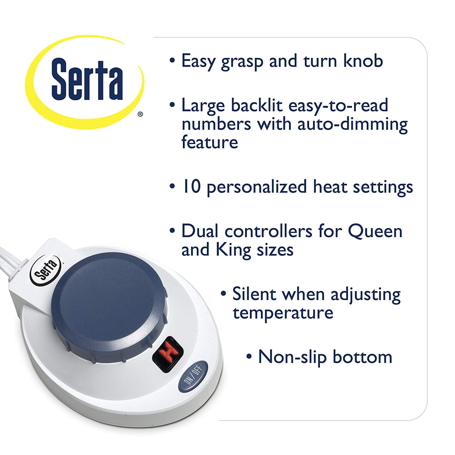 Serta Soft Heat Luxe Plush Low Voltage Electric Heated Micro
