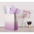 UNIQOOO 12Pcs Ombre Purple Gift Bags Bulk w/ 24 Tissue Paper, 9 x 7 x 4