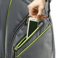thumbnail image 6 of IZZO Golf Ultra-Lite Golf Cart Bag With Single Strap & Exclusive Features, Gray/Lime, 35’’ x 14’’ x 11’’, 6 of 11