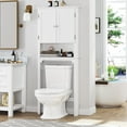 thumbnail image 5 of UTEX Bathroom Storage Over The Toilet, Bathroom Cabinet Organizer with Adjustable Shelves and Double Doors, Wood Bathroom Space Saver, White, 5 of 9