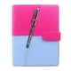 thumbnail image 1 of Cuaderno borrable perfecl de material cuero PU almacenamiento Flash duradero con bolígrafo Rosado azul, 1 of 8