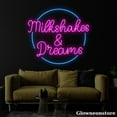 thumbnail image 3 of Glowneon Milkshakes and Dreams Neon Sign, Coffee Shop Decor,Bar Neon Sign, Christmas Unique Gift, 3 of 4