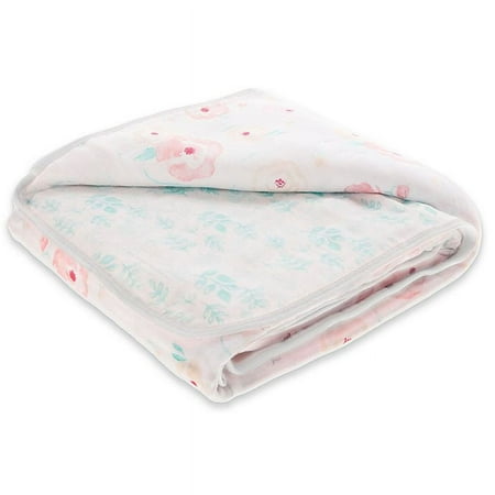UPC: 0842332123794 | aden + anais essentials Full Bloom – Roses -Cotton Muslin Blanket in Pink