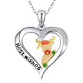 thumbnail image 5 of 1 collar de Navidad, collar con letras de alce de Navidad, mejores deseos H, 5 of 5