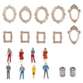 thumbnail image 1 of DIY Mini Museum Shadow Box, Memory Display Kit Only with 10 Mini Frames, 8 Mini Figurines & 2 Lights, Home Decor Gift, 1 of 8
