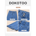 thumbnail image 6 of DOKOTOO Women's Jeans Straight Leg Stretchy Jeans High Waisted Trendy Welt Pockets Loose Wide Leg Denim Pants, 6 of 9