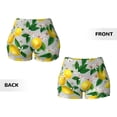thumbnail image 5 of Picia Lemon Seamless Pattern Oil Painting Effect Printed Workout Shorts for Women Seamless Scrunch Butt Lifting High Waisted Yoga Gym Booty Running Moisture-wicking Short Pants-Small, 5 of 9