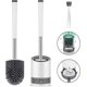 thumbnail image 1 of Toilet Brush Silicone with Holder Wall Mount & Standing Toilet Brush Set Stainless Steel Long Handled Toilet Brush and Quick Dry Holder Set for Bathro, 1 of 5