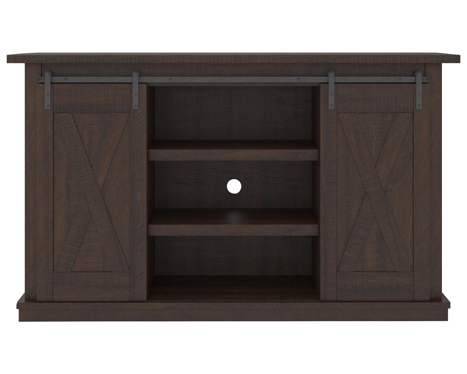 Signature Design by Ashley Camiburg Farmhouse TV Stand Fits TVs up to 50 with Sliding Barn Doors and Storage Shelves