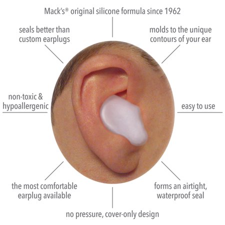 MACK'S Pillow Soft マックス ピロー ソフト Silicone Earplugs ソフト シリコン イヤープラグ 耳栓 防水