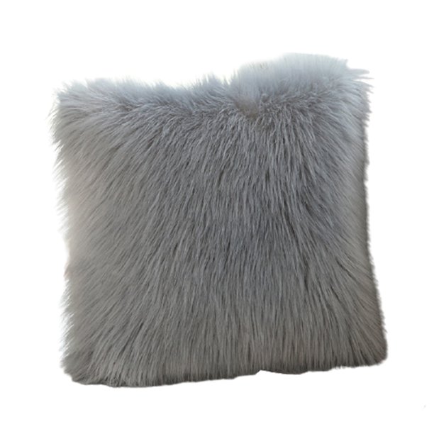 Decorative Fluffy Pillow Covers Luxury Series Merino Style Fur Throw