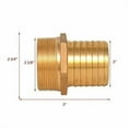 thumbnail image 3 of 6" Bronze Pipe to Hose Adapter Straight, 3 of 4