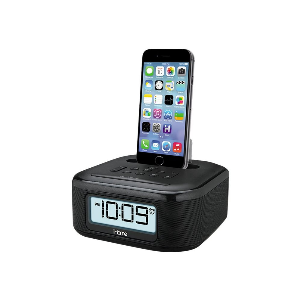 iHome IPL23B Stereo FM Clock Radio with Lightning Connector - Walmart