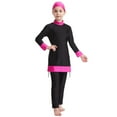 thumbnail image 3 of Shadoumai Full Coverage Long Sleeve UPF 50+ Sun Two Piece Swimsuit With Skirt For Girls,Mermaid 3Pc Toddler Girls Summer, 3 of 8