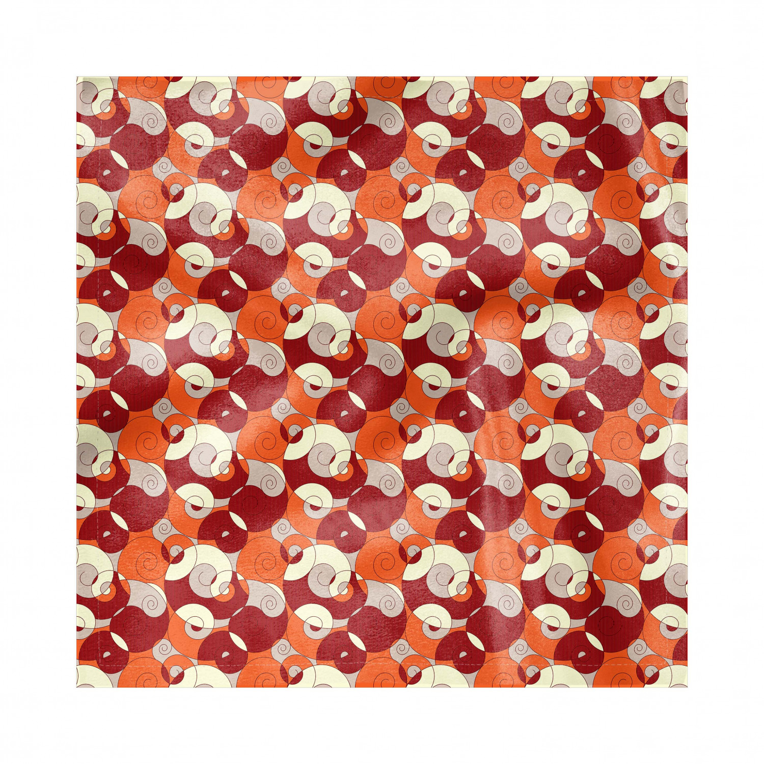 Abstract Decorative Satin Napkins Set of 4, Pattern with Colorful