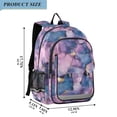 thumbnail image 2 of FORMRS Unisex School Backpack 17" Student Travel Bag with Laptop Compartment, Watercolor Pink Marble Pattern, 2 of 7