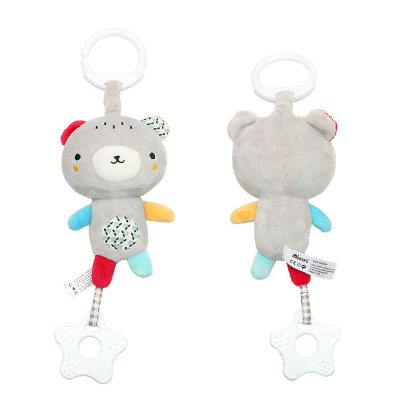 Cute Music Elephant Bell Rattles Safety Seat Baby Soft Plush Stroller Dolls Toys 