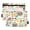 Cartoon Cat Face and Dots, variant on Cute Dog Head and Flower 2 Pack Pencil Pouch for 3 Ring Binder Smooth Zipper Folders with Pockets Clear Window Pencil Case