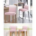 thumbnail image 5 of Pink White Ombre Bar Stool Covers Set of 6, Pink Gradient Color Modern Abstract Art Stretch Washable Bar Chair Covers with Backs, Removable Pub Counter Height Chair Cover for Kitchen Dining Room Cafe, 5 of 7