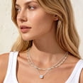 thumbnail image 2 of APSVO 925 Silver Plated Necklaces for Women CZ Layered Stackable Solitaire Pendant Chain Choker Set Birthday Christmas Jewelry Gifts Teen Stocking Stuffers Adults, 2 of 6