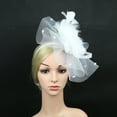 thumbnail image 2 of Chapeau de Cocktail pour Femmes Sinamay Fascinator Mariage Église Kentucky Derby Robe, 2 of 7