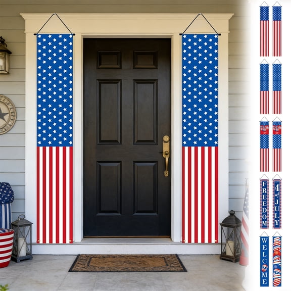 Memorial Day Saving!4th of July Decorations, USA Independence Day Decorations Hanging Flags On The Porch Party Decorations With Colorful Flags
