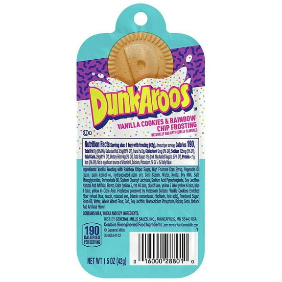 Dunkaroos Cookies Vanilla 1.5 oz Pack of 2