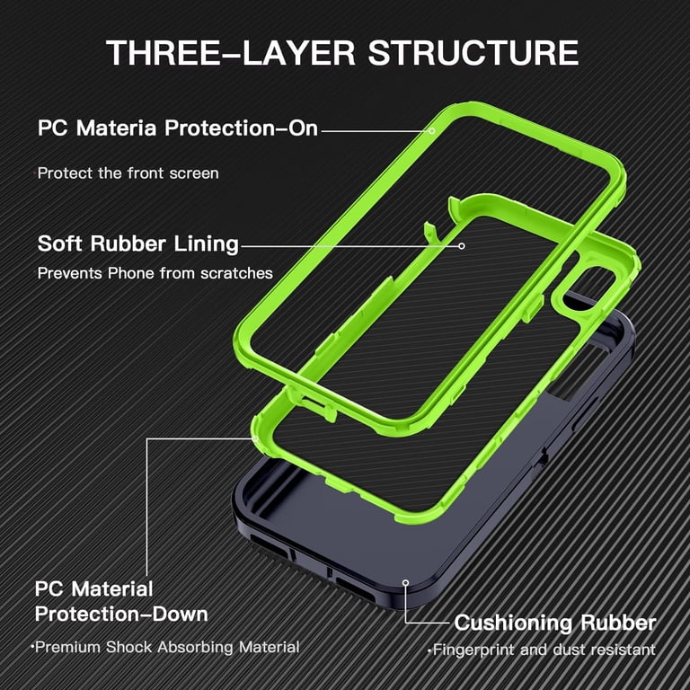 Petocase iPhone XR Shockproof Rugged Case, Navy Blue photo 2