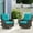 Brown/Lake Blue, variant on POCASSY Swivel Outdoor Chairs Set of 2, Outdoor Rocking Chairs with 2 Set Cushions All Weather Wicker Glider Rocking Patio Chairs for Porch Deck Balcony, Gray/Lake Blue
