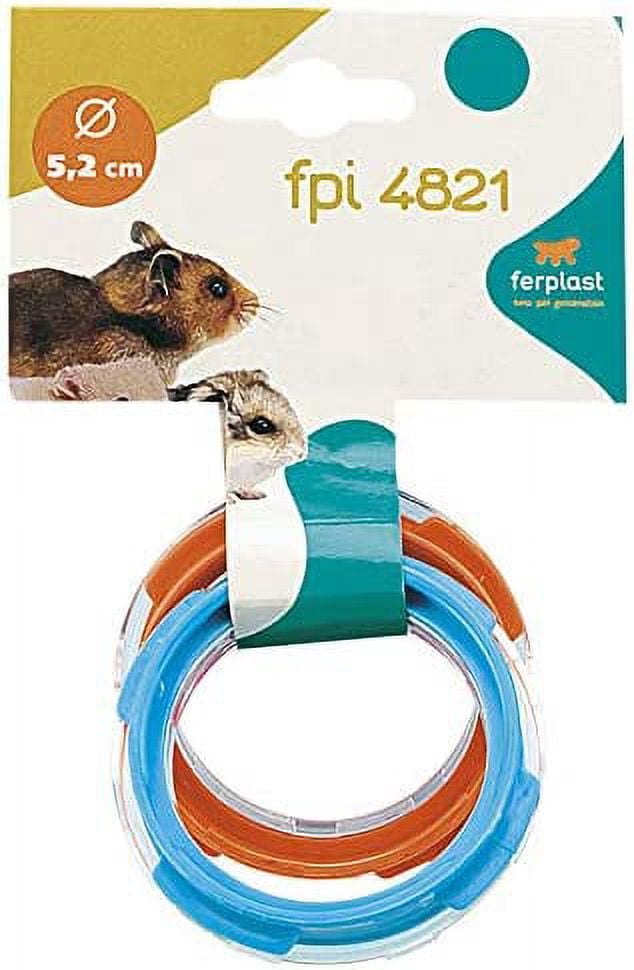 Ferplast Hamster Tube & Accessories, Two-Piece Spare Tube Plastic Connection Ring Piece, 2.4 Inch Diameter