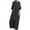 Black, variant on gakvbuo Summer Dresses for Women 2023 Plus Size Dress for Women Sundresses Women'S Cotton And Linen Crewneck Loose Puff Sleeve Half Sleeve Solid Long Dress
