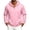 Pink_004, variant on Zip Up Hoodies for Men Fashion Fleece Long Sleeve Hooded Sweat Shirts Winter Casual Thermal Classic Fit Drawstring Hoodies Pink 2XL