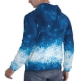 thumbnail image 6 of Kdxio Blue Glitter Sparkles Print Mens Casual Hooded Collar Drawstring Hoodies Pullover Sweatshirts Casual Long Sleeve Shirts-Medium, 6 of 7
