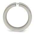 thumbnail image 2 of Grey Titanium Ring Band Wedding Grooved Diamond Round, 2 of 7