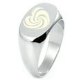 thumbnail image 1 of Sterling Silver Love Swirl Heart Engraved Oval Flat Top Polished Ring, 1 of 1