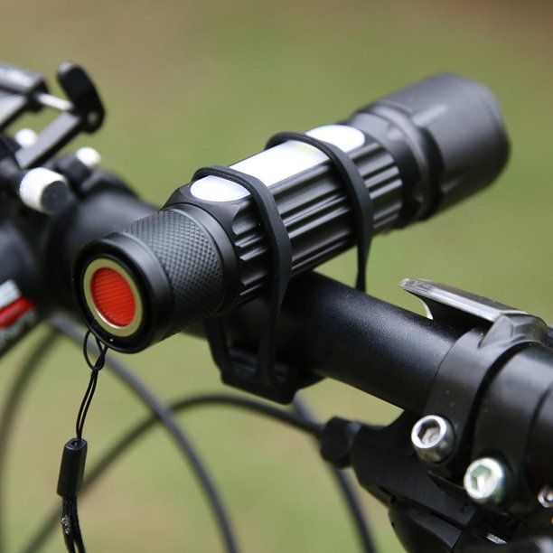 Ciclismo Correa de silicona para bicicleta banda para linterna clip para linterna soporte para luz de bicicleta (negro) Ehuebsd Para estrenar