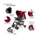 thumbnail image 2 of Carriola para Bebé D'Bebe Plegable Con Charola,6 a 24 meses o15kg Rojo, 2 of 9