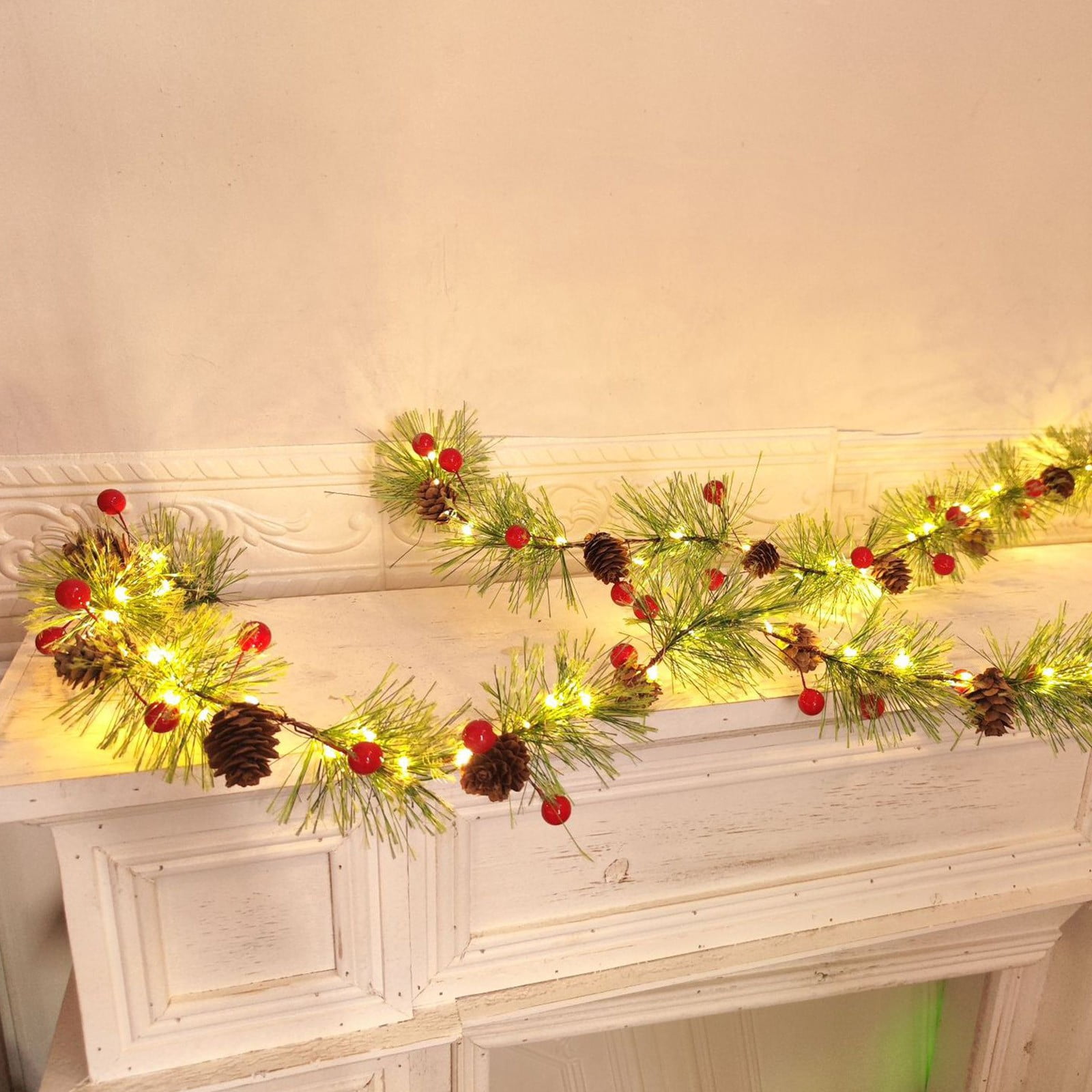 Giftesty 9.83' Pre-Lit Christmas Pine Garland with 30 LED Lights – picture 7
