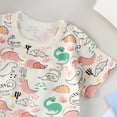 thumbnail image 4 of Gubotare Kids T Shirts for Boys Boys Kids Stripe Shirt Henley Neck Button Down Short Sleeve T-Shirts 2T 3T (Light Pink,2-3 Years), 4 of 4