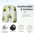thumbnail image 4 of Kdxio Avocado Of A Hear Print Men'S Swim Trunks With Compression Liner 7 Inch Inseam Quick Dry Swim Shorts, 4 of 7