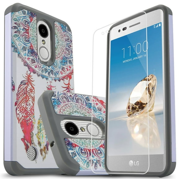 LG Aristo 2 Case, LG Aristo 2 Plus, LG Tribute Dynasty, Rebel 3 LTE, Risio 3, Zone 4, Fortune 2, K8 2018, K8 Plus Case , W/[HD Protector], Heavy Duty Drop Protection Slim Fit Phone Cover-Dream Catcher