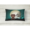 thumbnail image 2 of Carolines Treasures BB2321PW1216 Halloween Scary Dachshund Chocolate Canvas Fabric Decorative Pillow, 12H x16W,, 2 of 3
