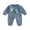Blue, variant on Licupiee Baby Boy Girl Birthday Romper Letter Embroidery Long Sleeve Jumpsuit