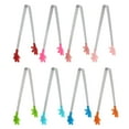 thumbnail image 1 of 8pcs Mini Pinzas para Alimentos 14.4cm Forma de Mano Acero Inoxidable con Puntas de Silicona, 1 of 7