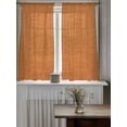 thumbnail image 4 of Burnt Orange Burlap Texture Tier Curtains 45 Inch Length,Sheer Curtains for Bedroom Living Room Window Farmhouse Vintage Orange Voile Drapes Kitchen Curtains Small Half Window 27.5"x45" 2 Panels, 4 of 7