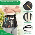 thumbnail image 4 of Yayeee Waist Apron with Pockets for Cooking Waterproof Half Server Aprons, Cactus Flower Pattern, 4 of 7