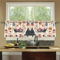 thumbnail image 4 of Yayeee Kitchen Curtains Set of 2 Light Filtering 57"x24" Over Sink Window Panels, Beige Christmas Santa, 4 of 7