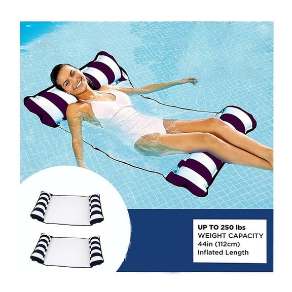 BN-LINK 4-in-1 Inflatable Pool Floats Adult Size, 2-Pack Pool Water Hammock, for Swimming Pool,Pool Rafts Lounge Chairs Floating,for Adults Vacation Fun and Rest